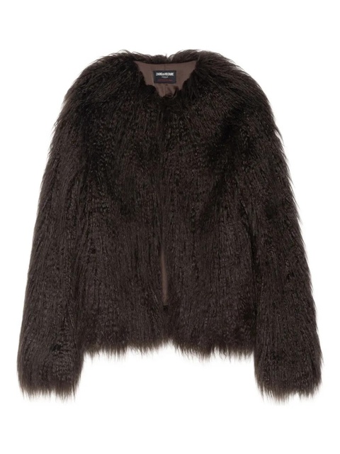 Zadig&Voltaire shaggy faux-fur coat - Brown - zdjęcie produktu nr 1
