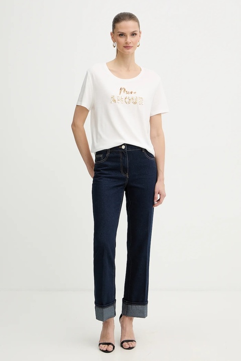 Morgan t-shirt damski kolor beżowy DPEAK - zdjęcie produktu nr 1