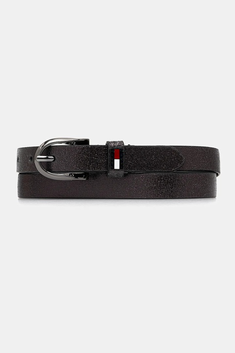 Tommy Jeans pasek skórzany damski kolor czarny AW0AW17917 - zdjęcie produktu nr 2