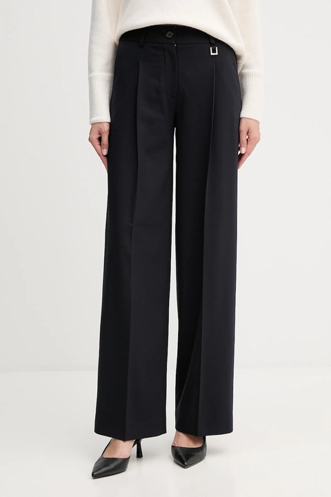 Joop! spodnie damskie kolor granatowy szerokie high waist 30048839 - zdjęcie produktu nr 2