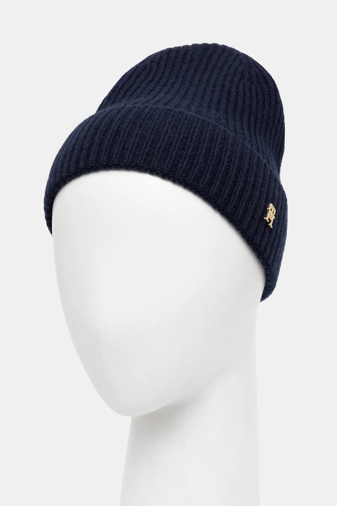 Tommy Hilfiger czapka kaszmirowa kolor granatowy AW0AW17772 - zdjęcie produktu nr 2