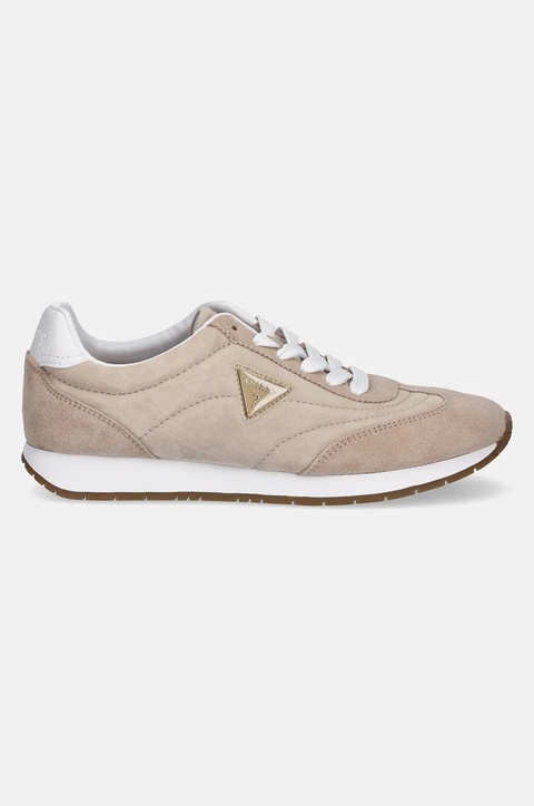 Guess sneakersy zamszowe JOGGIN2 damskie kolor beżowy FLJJO2 LEA12 - zdjęcie produktu nr 1