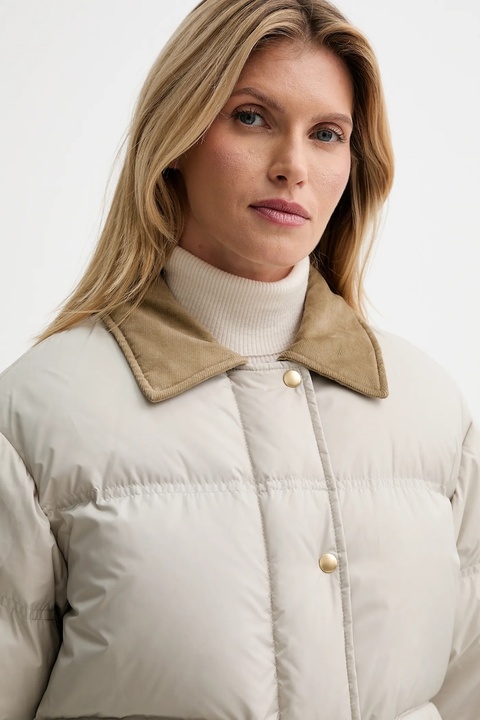 Marc O'Polo kurtka puchowa kolor beżowy zimowa oversize 509111970099 - zdjęcie produktu nr 2