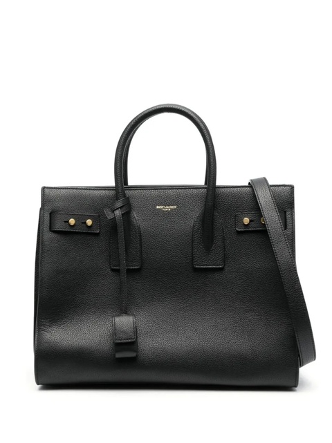 Saint Laurent Sac de Jour grained tote bag - Black - zdjęcie produktu nr 1