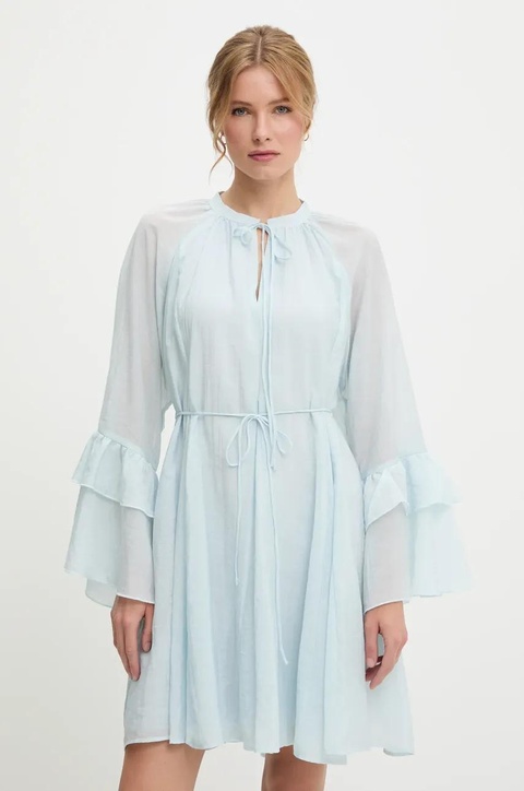 Answear.LAB sukienka kolor niebieski mini rozkloszowana - zdjęcie produktu nr 1