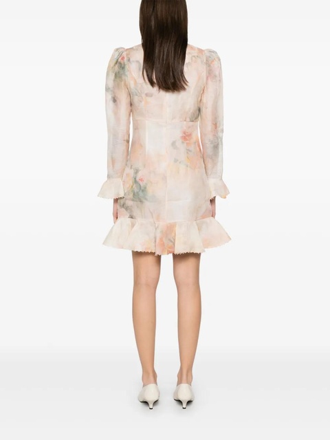 ZIMMERMANN Crush Flower mini dress - Neutrals - zdjęcie produktu nr 2