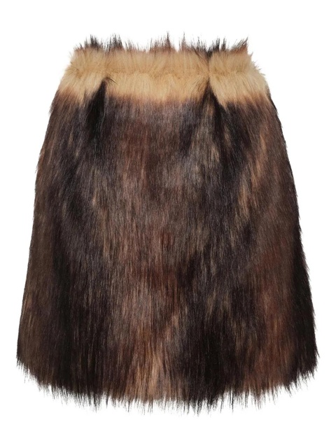 Simone Rocha faux-fur mini skirt - Brown - zdjęcie produktu nr 2