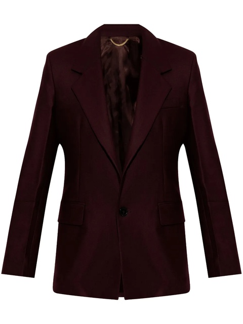 Victoria Beckham single-breasted wool blend blazer - Brown - zdjęcie produktu nr 1
