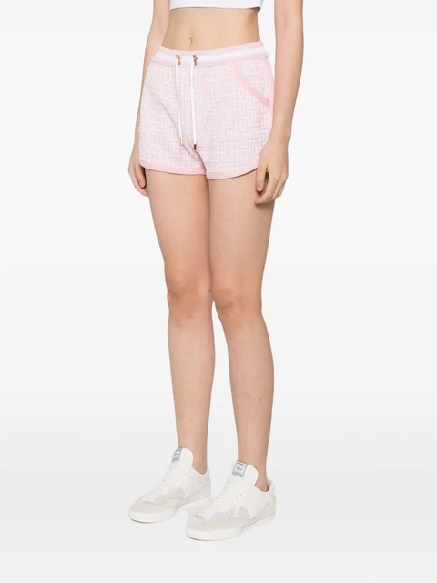 Balmain logo-embroidered shorts - Pink - zdjęcie produktu nr 2