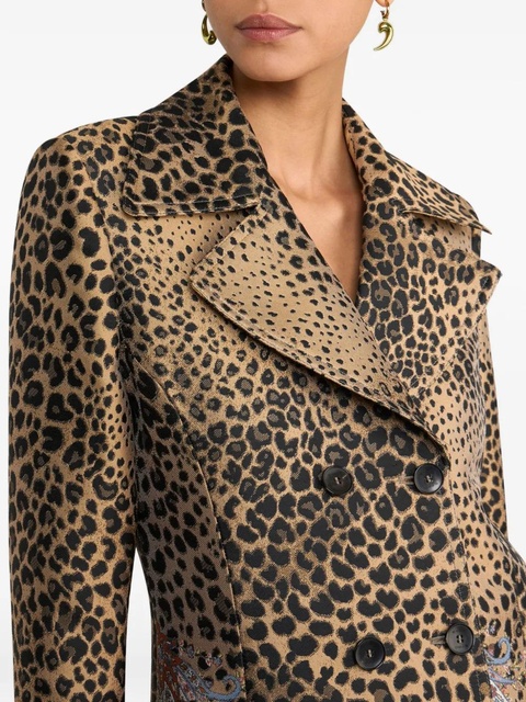 ETRO double-breasted jacquard coat - Brown - zdjęcie produktu nr 2