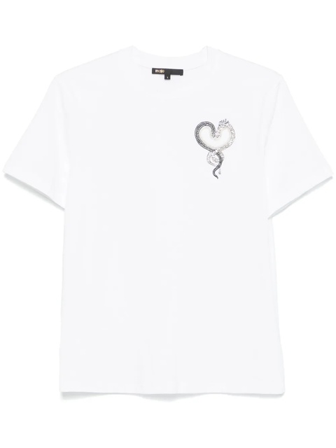 Maje embroidered T-shirt - White - zdjęcie produktu nr 1