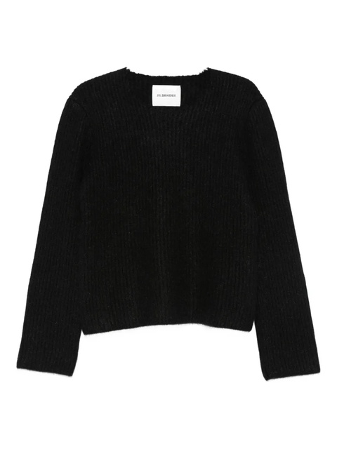 Jil Sander ribbed wool-mohair blend sweater - Black - zdjęcie produktu nr 1