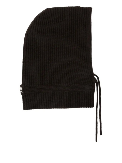 Miu Miu ribbed drawstring balaclava - Black - zdjęcie produktu nr 2