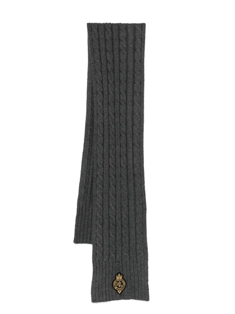 Lauren Ralph Lauren cable-knit scarf - Grey - zdjęcie produktu nr 1