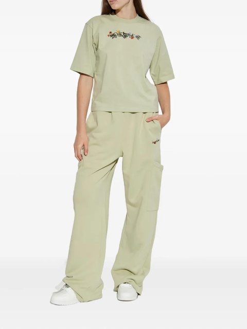 Off-White floral embroidered T-shirt - Green - zdjęcie produktu nr 1