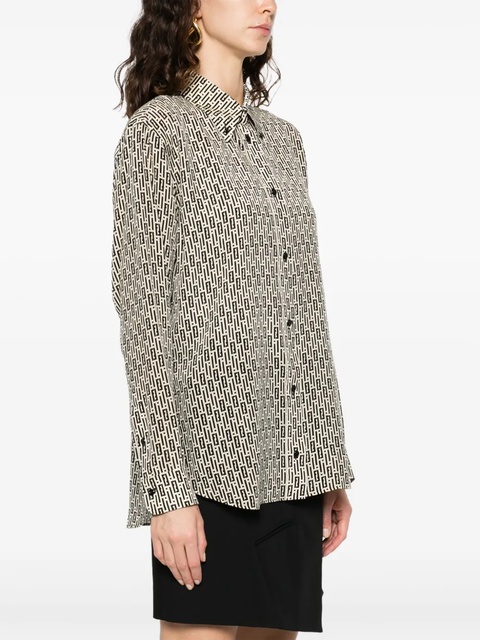 FENDI FF-print silk shirt - Black - zdjęcie produktu nr 2