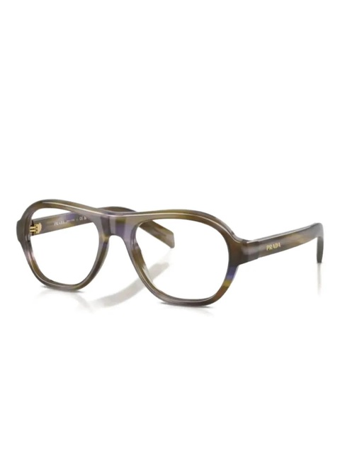 Prada Eyewear geometric-frame glasses - Brown - zdjęcie produktu nr 2