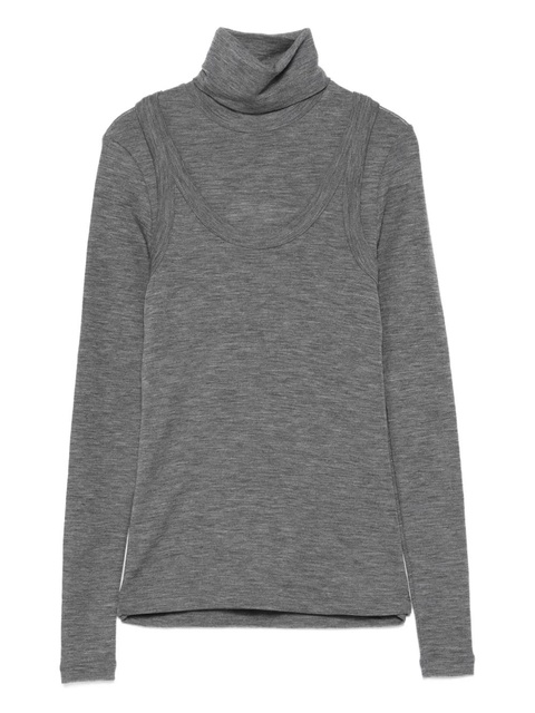 Róhe turtleneck merino-wool top - Grey - zdjęcie produktu nr 1