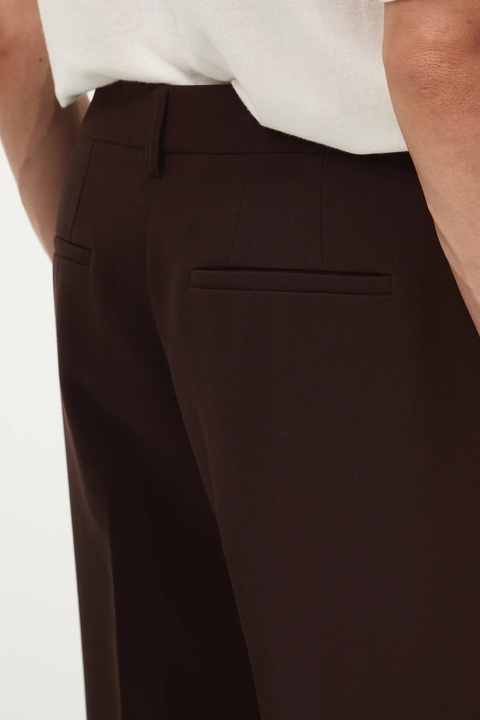 Medicine spodnie damskie kolor brązowy dzwony medium waist - zdjęcie produktu nr 2