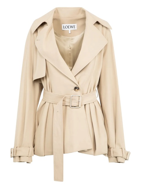 LOEWE peplum belted jacket - Neutrals - zdjęcie produktu nr 1