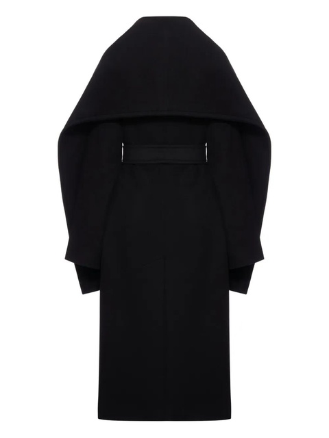 Sportmax shawl-collar belted coat - Black - zdjęcie produktu nr 2