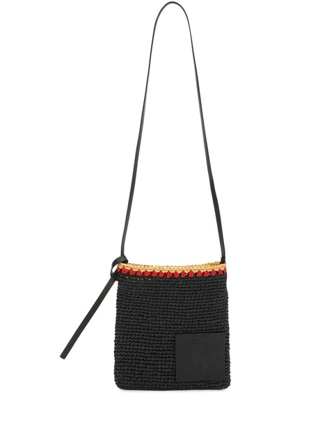 Jil Sander interwoven raffia crossbody bag - Black - zdjęcie produktu nr 1