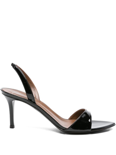 Giuseppe Zanotti 75 mm slingback patent leather sandals - Black - zdjęcie produktu nr 1