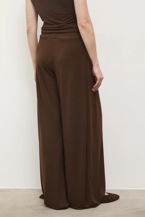 Answear.LAB spodnie damskie kolor brązowy szerokie high waist - zdjęcie produktu nr 2