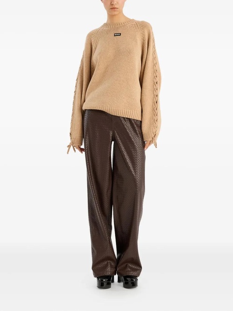 ROTATE BIRGER CHRISTENSEN round-neck long-sleeve sweater - Brown - zdjęcie produktu nr 2