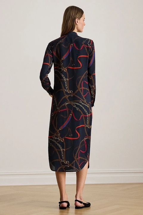 Lauren Ralph Lauren sukienka kolor granatowy midi prosta 200P03552 - zdjęcie produktu nr 2