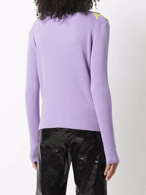 Versace two-tone cashmere cardigan - Purple - zdjęcie produktu nr 2