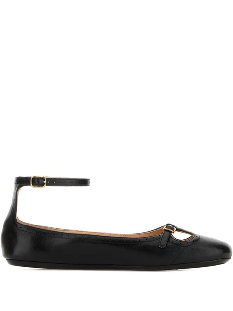 Chloé Misty buckle-strap leather ballerinas - Black - zdjęcie produktu nr 2