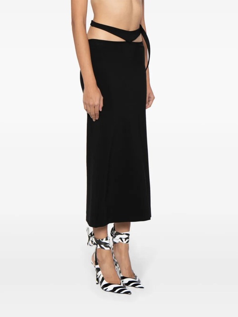 The Attico cut-out midi skirt - Black - zdjęcie produktu nr 2