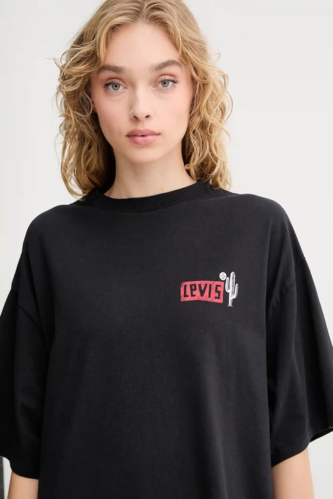 Levi's t-shirt bawełniany damski kolor czarny 000G4 - zdjęcie produktu nr 2