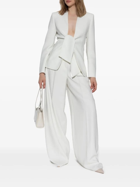 Max Mara bow-tie detail blazer - White - zdjęcie produktu nr 1