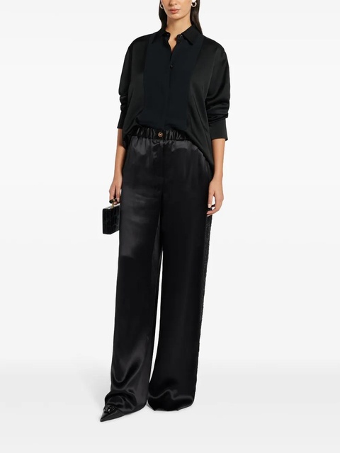 Versace wide-leg silk trousers - Black - zdjęcie produktu nr 2