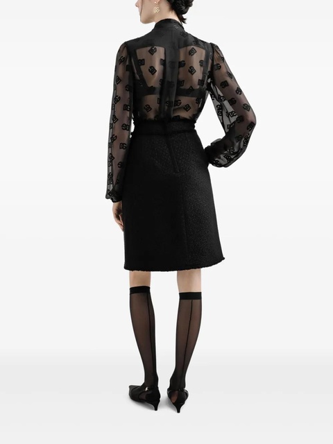 Dolce & Gabbana tweed midi skirt - Black - zdjęcie produktu nr 1
