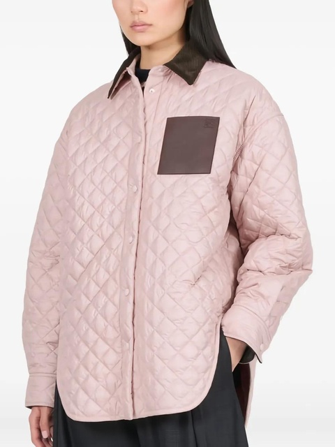 LOEWE quilted panelled overshirt jacket - Pink - zdjęcie produktu nr 2