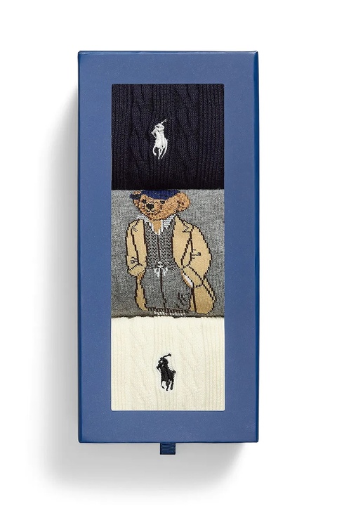 Polo Ralph Lauren skarpetki 3-pack kolor granatowy 455982948 - zdjęcie produktu nr 1