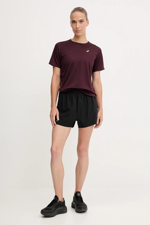 Asics t-shirt do biegania Core kolor bordowy 2012D170 - zdjęcie produktu nr 2