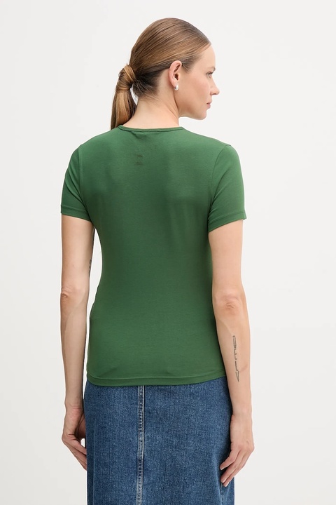 Tommy Hilfiger t-shirt damski kolor zielony WW0WW47316 - zdjęcie produktu nr 2