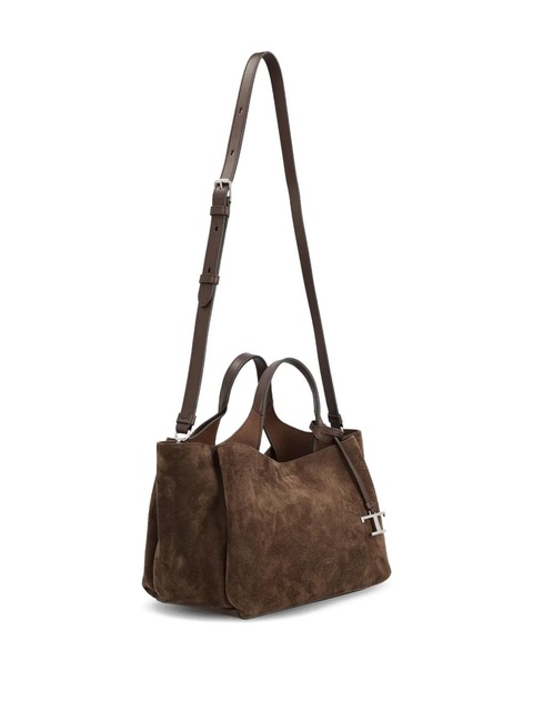 Tod's medium suede logo tote bag - Brown - zdjęcie produktu nr 2