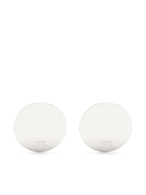 Jil Sander enamel plate earrings - Silver - zdjęcie produktu nr 1