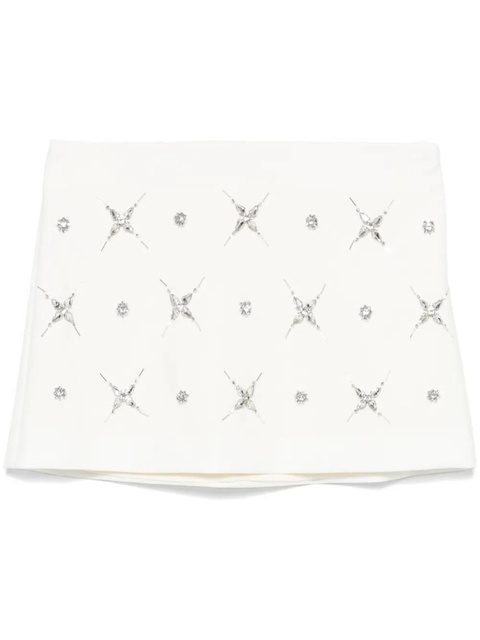 PINKO crystal-embellished mini skirt - White - zdjęcie produktu nr 1