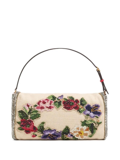Valentino Garavani small Vain Soft embroidered shoulder bag - Neutrals - zdjęcie produktu nr 2