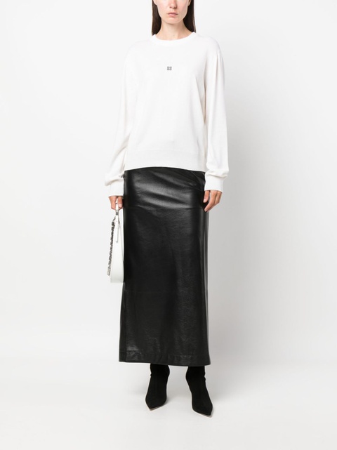 Givenchy intarsia-logo wool-cashmere jumper - White - zdjęcie produktu nr 2