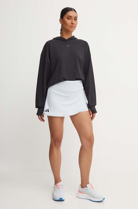 adidas Performance bluza treningowa Power kolor czarny z kapturem gładka IV9219 - zdjęcie produktu nr 2