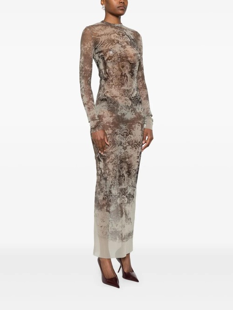 Jean Paul Gaultier graphic-print maxi dress - Neutrals - zdjęcie produktu nr 2