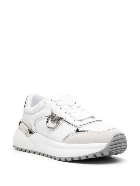 PINKO Love Birds leather sneakers - White - zdjęcie produktu nr 2