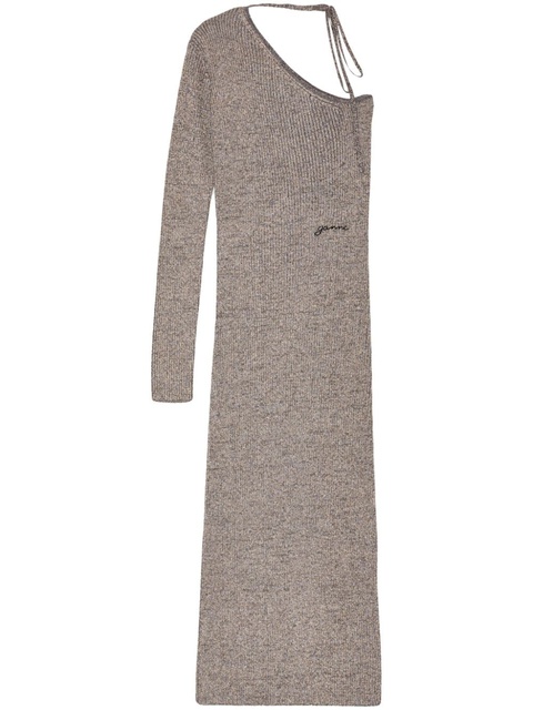 GANNI Sparkle one-sleeve dress - Neutrals - zdjęcie produktu nr 2